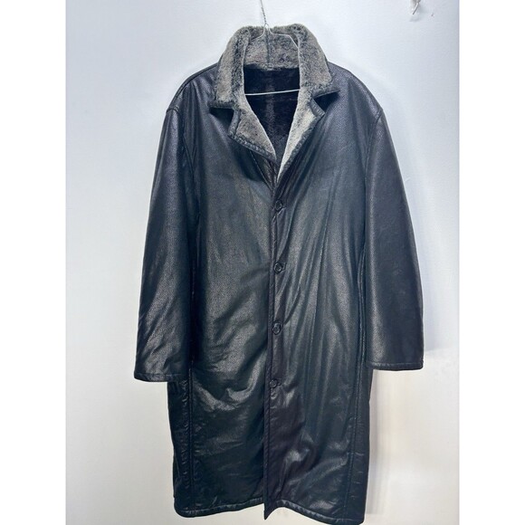 RICCARDO FAZZI Men’s TrenchCoat Sz L Black